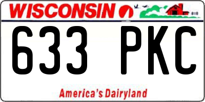 WI license plate 633PKC