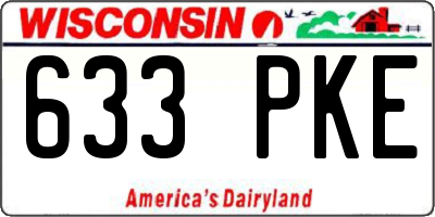 WI license plate 633PKE