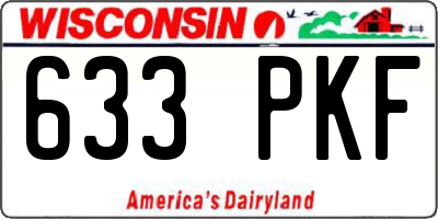WI license plate 633PKF