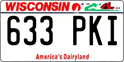 WI license plate 633PKI