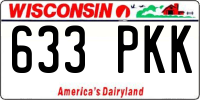 WI license plate 633PKK