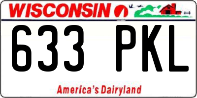 WI license plate 633PKL