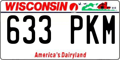 WI license plate 633PKM