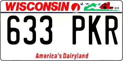 WI license plate 633PKR