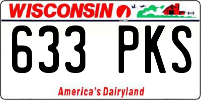 WI license plate 633PKS