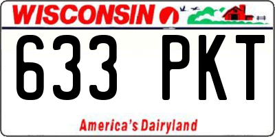 WI license plate 633PKT
