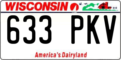 WI license plate 633PKV