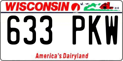 WI license plate 633PKW