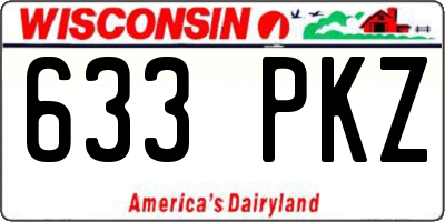 WI license plate 633PKZ