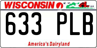 WI license plate 633PLB