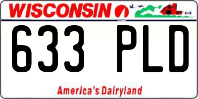 WI license plate 633PLD