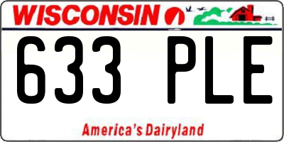 WI license plate 633PLE