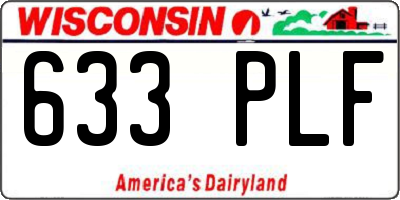 WI license plate 633PLF