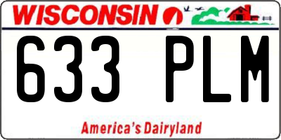 WI license plate 633PLM