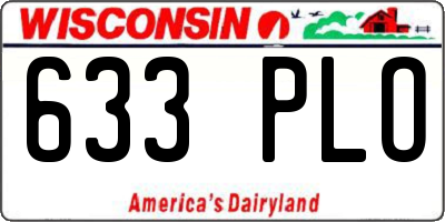 WI license plate 633PLO