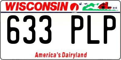 WI license plate 633PLP