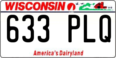 WI license plate 633PLQ
