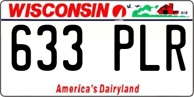 WI license plate 633PLR