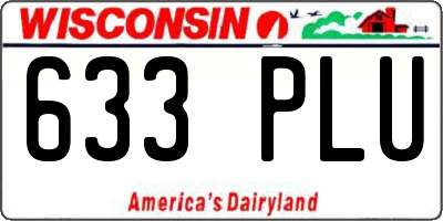 WI license plate 633PLU