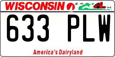 WI license plate 633PLW