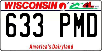 WI license plate 633PMD