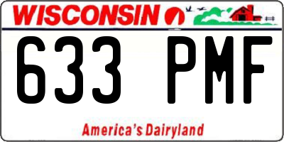 WI license plate 633PMF