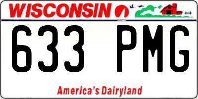 WI license plate 633PMG