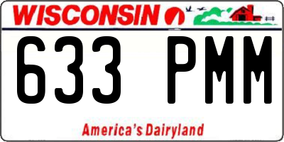 WI license plate 633PMM