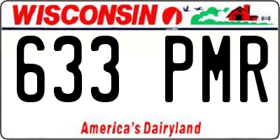 WI license plate 633PMR