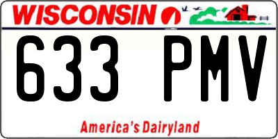 WI license plate 633PMV