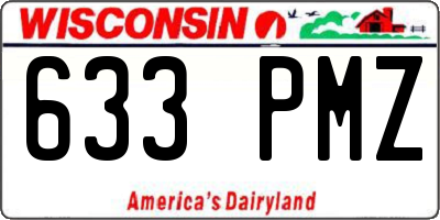 WI license plate 633PMZ