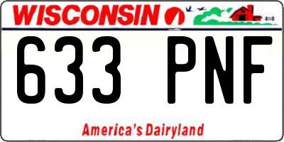 WI license plate 633PNF