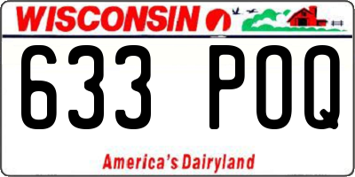WI license plate 633POQ