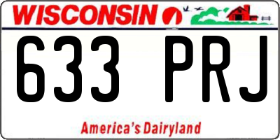WI license plate 633PRJ