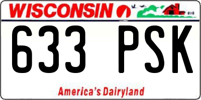 WI license plate 633PSK