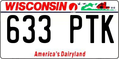 WI license plate 633PTK