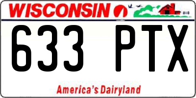 WI license plate 633PTX