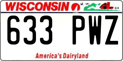 WI license plate 633PWZ