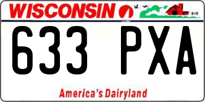 WI license plate 633PXA