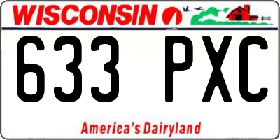 WI license plate 633PXC