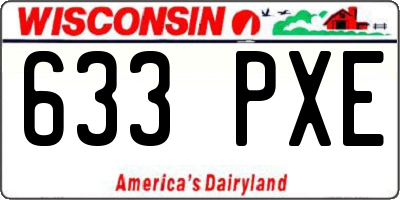 WI license plate 633PXE