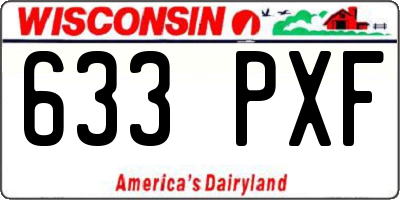 WI license plate 633PXF