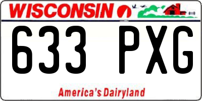 WI license plate 633PXG