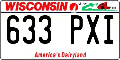 WI license plate 633PXI