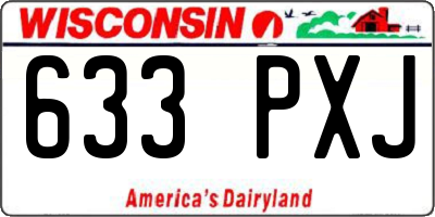 WI license plate 633PXJ