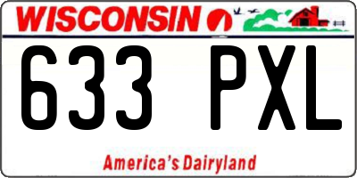 WI license plate 633PXL