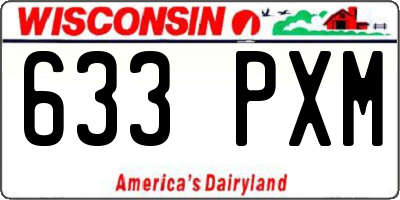 WI license plate 633PXM