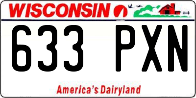 WI license plate 633PXN