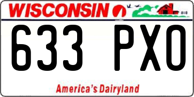 WI license plate 633PXO