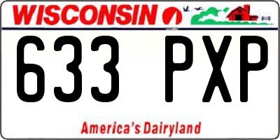 WI license plate 633PXP